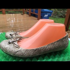 Fiorelly Women’s Silver Slip On Sandals Size 38/8